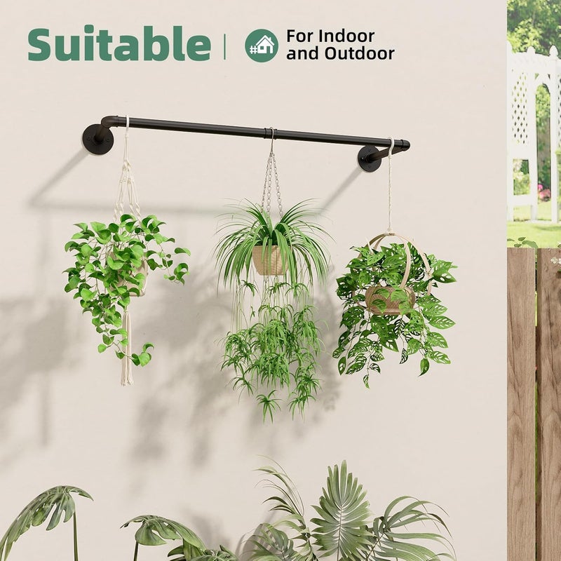 Galood Plant Hanger Indoor Hanging Planters for Indoor Plants Hanging Plant Holder Black Metal Rod(Pot/Chain/Plant not Included - Image 4